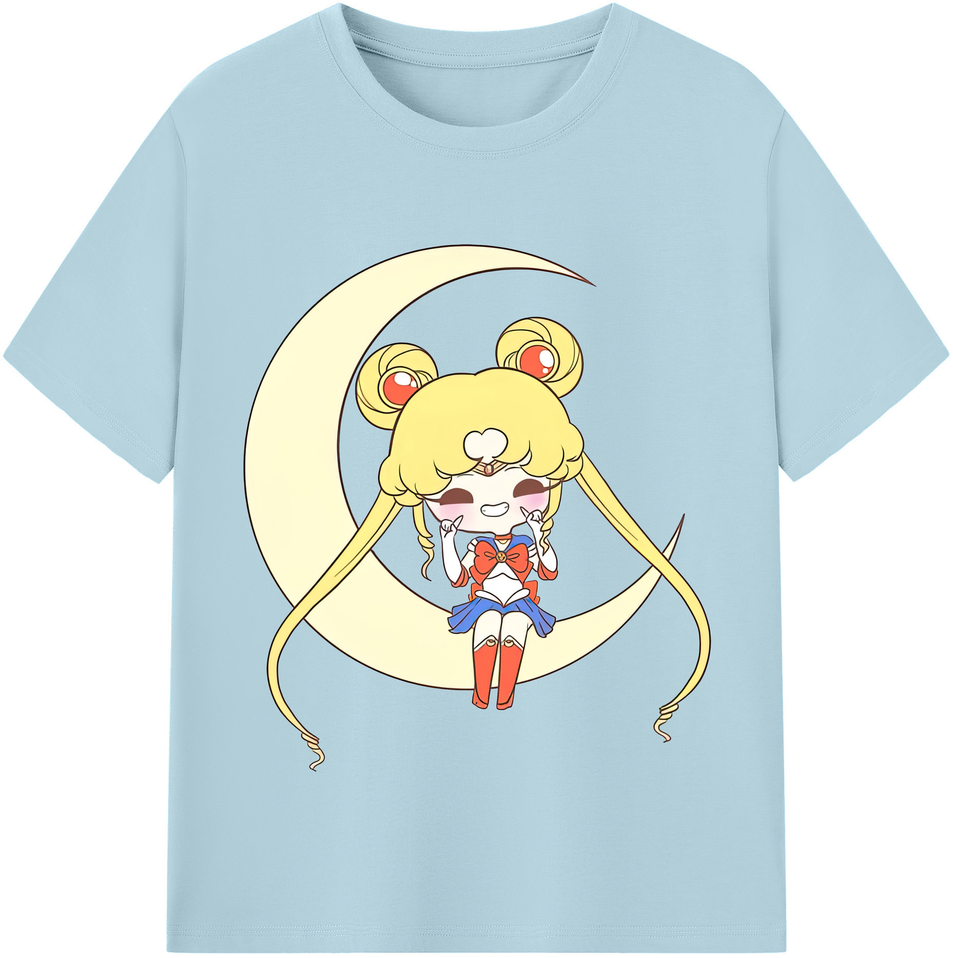 （画像用） 美少女戦士セーラームーン 月野 うさぎ つきの うさぎ Sailor Moon Tsukino Usagi 綿100％半袖Tシャツ（フロントプリント）